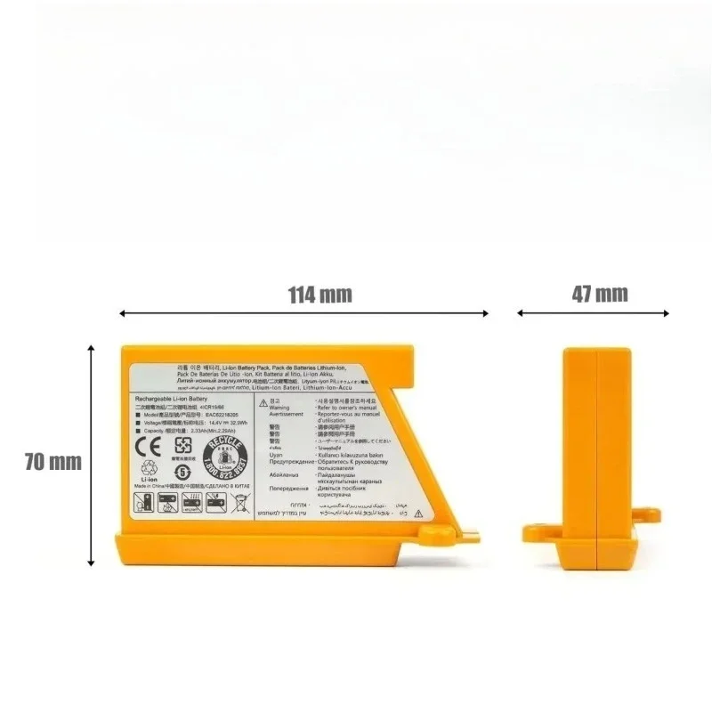 Batería de aspiradora LG R76CIM R76GIM R76TIM M970l EAC6076610, 14,4 V, 2330mAh
