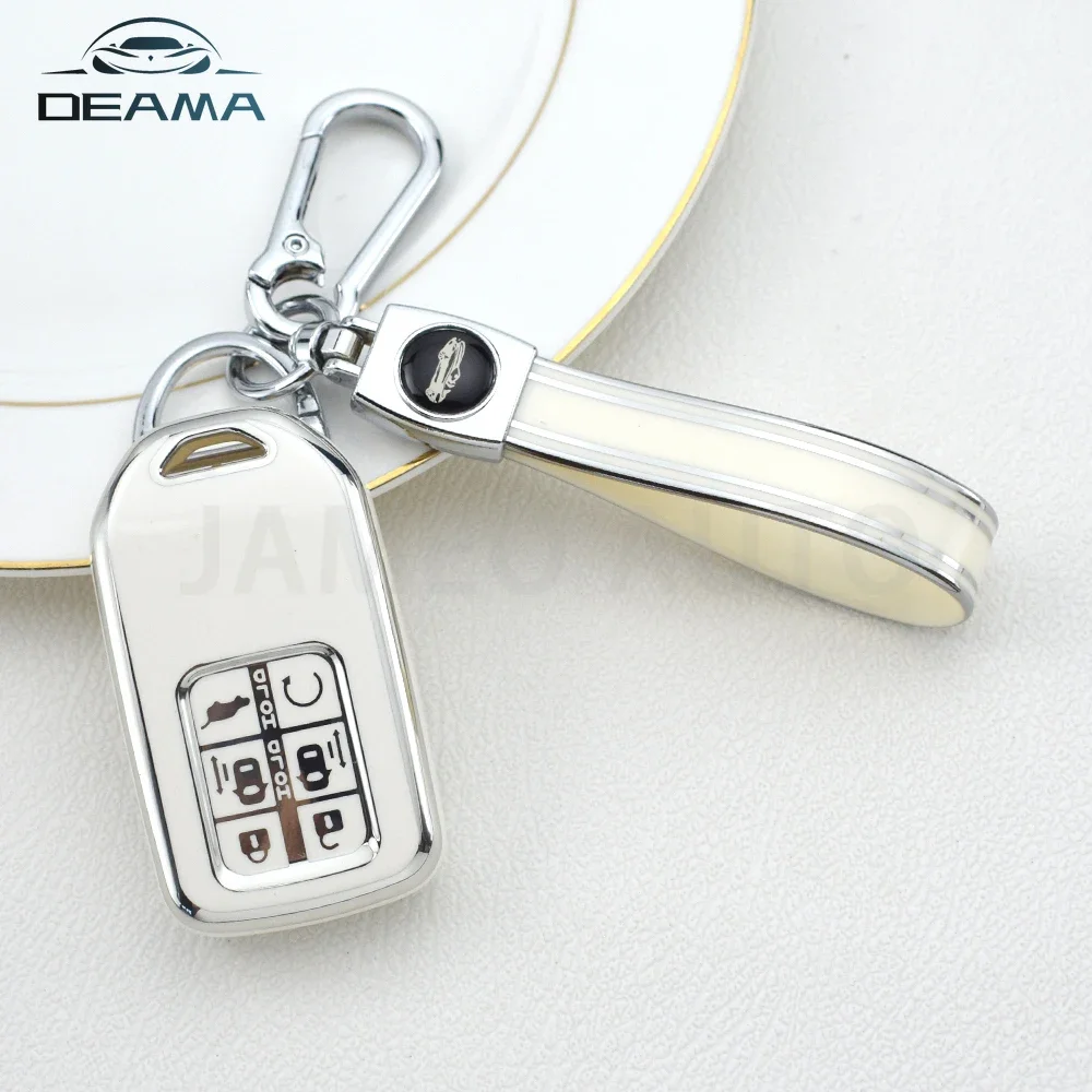 Para Honda Accord EX EXL Civic Crv Hrv Pilot Ridgeline 2016 -2018 Pocketor 6 botones TPU funda para llave de coche