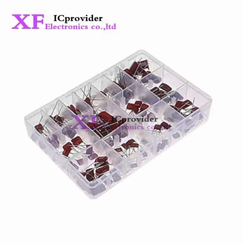 

150pcs CBB Polypropylene Film capacitor Kit 10NF - 68NF 400V 630V Capacitance Assortment Set 22NF 47NF 100NF 220NF 470NF 560NF