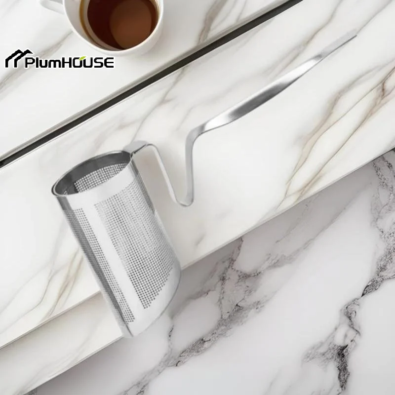 Stainless Steel Clip Hanging On Cup Tea Strainer Cup Clamp Tea Infuser With Long Handle Fine Filter For Home Office Daily