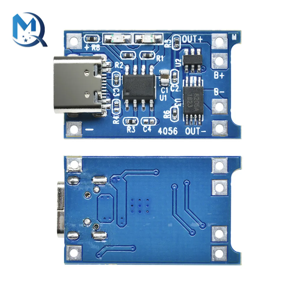 10/5/1Pcs 5V 1A Type-c 18650 TP4056 Lithium Battery Charger Module Charging Board With Protection Dual Functions Li-ion