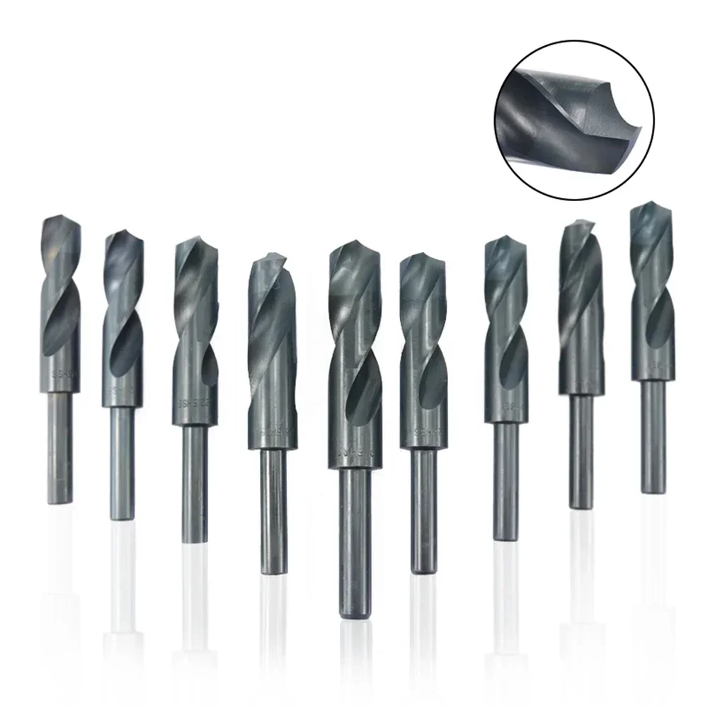 Twist Drill Bit Reduced Shank 1/2'' Nitride Coated Metal Hole ing Cutter Gun HSS