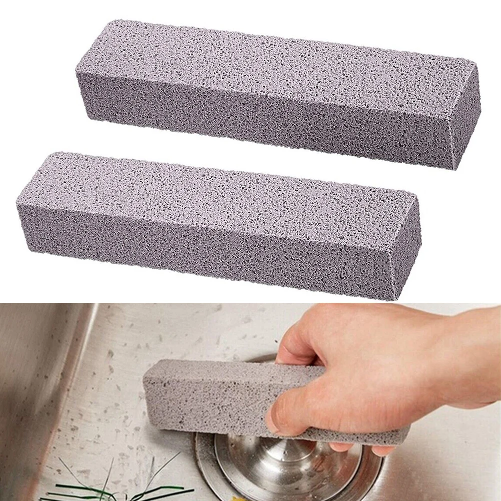 2Pcs Pumice Cleaner Grey Pumice Scouring Pad Cleaner Stain Removal-Stick Stones For Home Toilet Bowl Cleaning Accessories