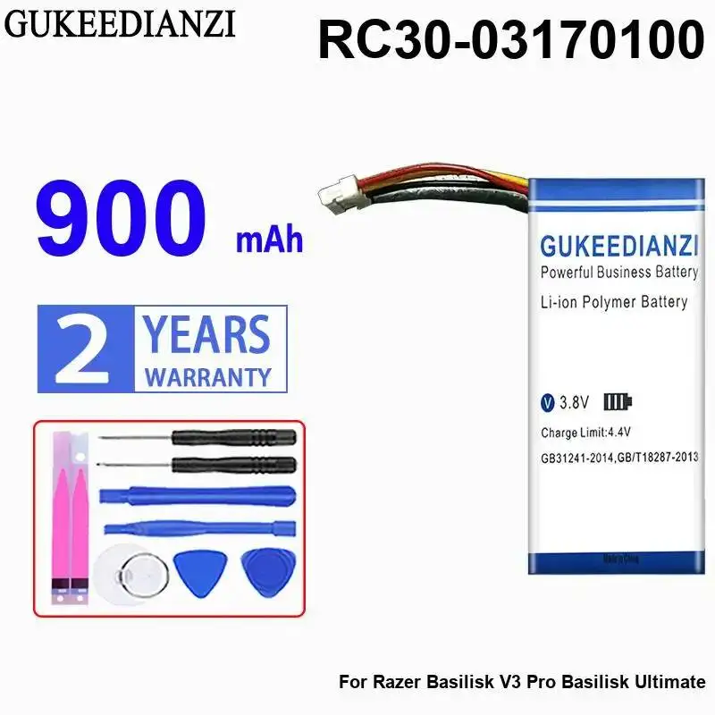 Fast Charging RC30-03170100 Wireless Gaming Mouse Battery 900mAh Stable For Razer Basilisk V3 Pro Basilisk Ultimate