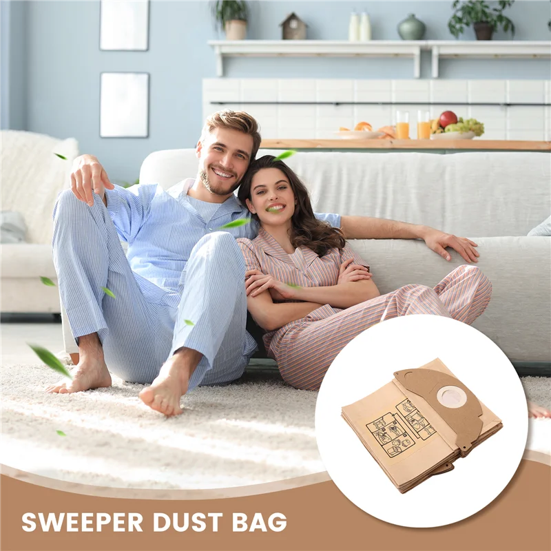 MAKE-10Pcs filtre à vide sac à poussière collection sac poubelle 6.904-322.0 sacs sous vide pour Karcher A2004 WD2 pièces d'aspirateur