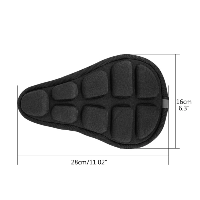 652D Bike Seat Cover EVA Padded Soft Bike Seat Cushion Shockproof Cover Bike Saddle Cushion Covers for Mountain Road Bikes