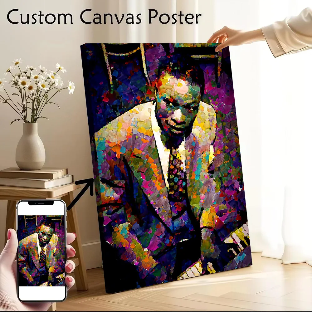 Nat King Cole Canvas Print Perfect Gift for Fans Lovers Personalized Wall Art Poster for Aesthetic Decoration Room Ornaments