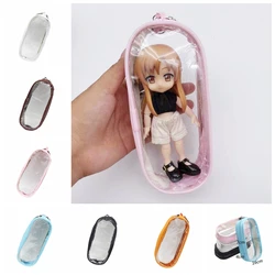 New Arrival Ob11 BJD 1/12 Molly Doll Waterproof Transparent Plastic Carry Out Bag in Black/White/Pink/Blue/Orange