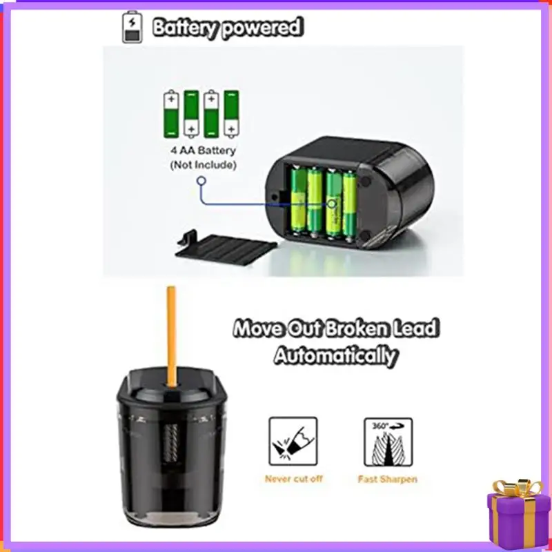 

Heavy-Duty Auto Pencil Sharpener Fit For No.2(6-8Mm) Pencils In School/Office With Adapter EU Plug