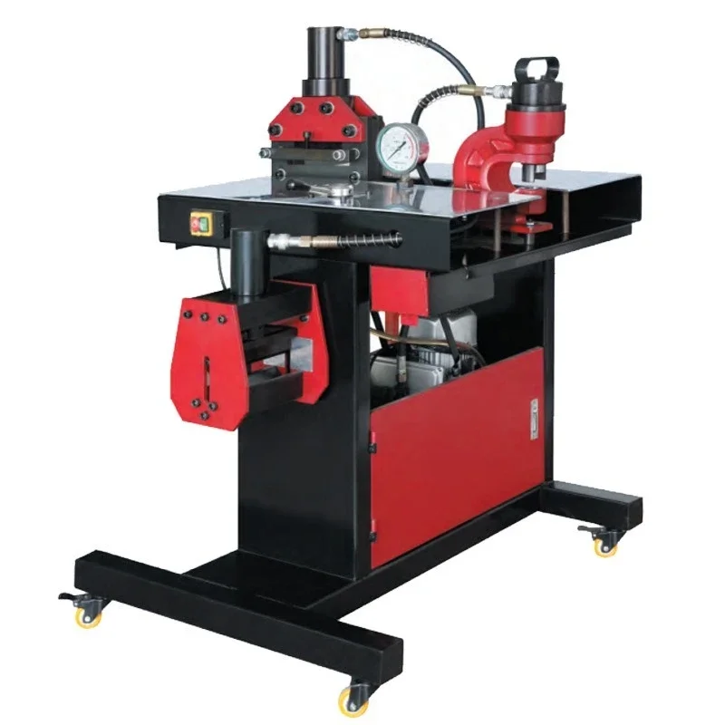 NF Multifunctional Busbar Machine, Hydraulic Copper Bar Punching Machine for Punching Cutting Bending, Hydraulic Wire Press Pile