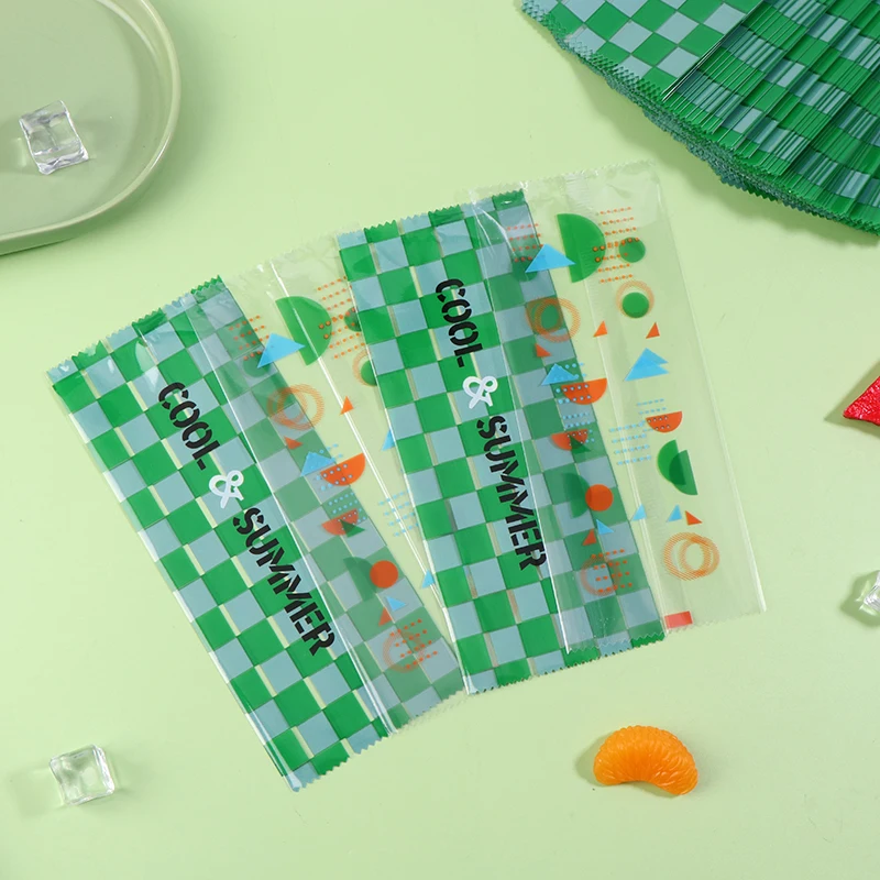 100Pcs Food Grade Ice Cream Bags Disposable Plastic Protective Cover Storage Machine Sealed Packing Bag