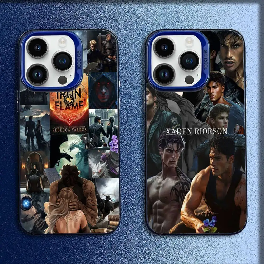 

Phone Case For iPhone 16,15,14,13,12,11,Mini,Pro,E,MAX Blue Candy Matte Shockproof F-Fourth Wing Dragon Novel Cover