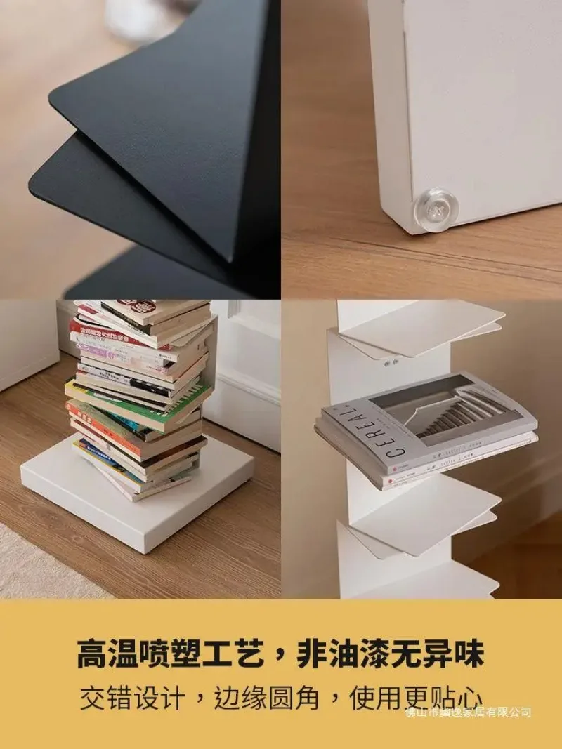 Invisible Bookshelf Floor To Ceiling Living Room Iron Art Corner Bookshelf Modern and Simple 3D Hidden Ins Book Shelf Furniture