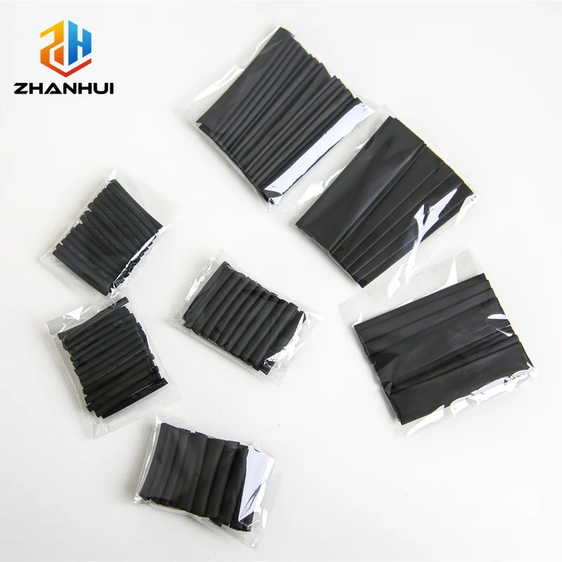 127Pcs 2:1 Black Heat Shrink Tubing Assortment Kit (1.0-13mm), Polyolefin Insulated Sleeves for Cable Connectors & DIY Repair