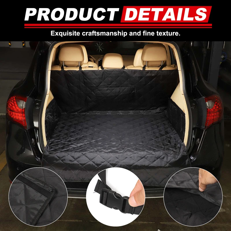 For Porsche Cayenne 2008-2016 Oxford Cloth Black Car Trunk Pet Anti-dirty Pad Transport Pad Car Accessories