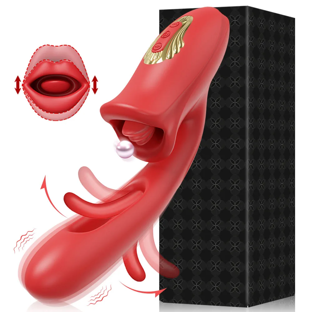 Tapping Flapping Vibrator for Women Tongue Licking Clitoris Clit Sucker Stimulator Powerful Female  Sex Toy Woman Adult 18