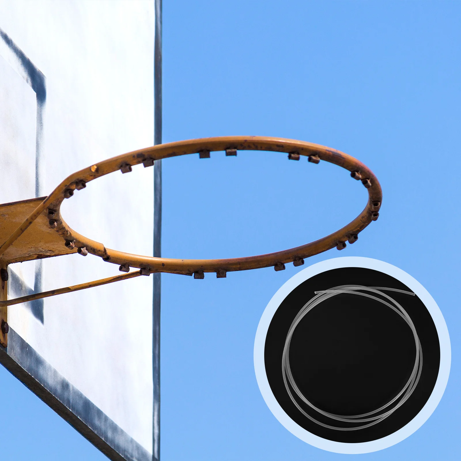 Rede de basquete corda rosqueamento cabo de náilon para cesta de basquete cabo de fixação estável resistente à ferrugem acessório de rede
