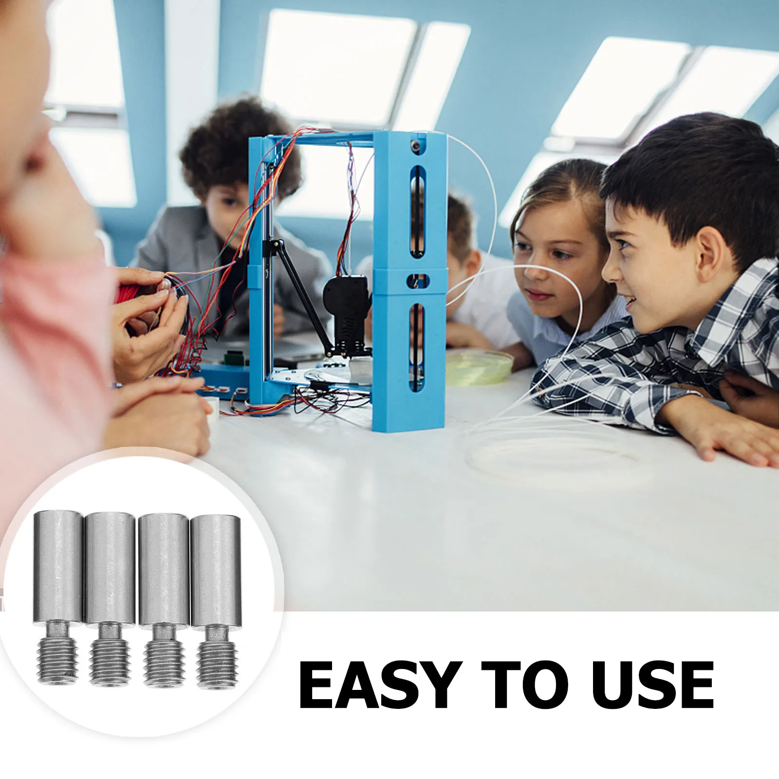 

4 шт., детали для 3D-принтера, терморазрывная вечеря для горла, гладкая терморазрывная трубка из нержавеющей стали, термозащита от засорения