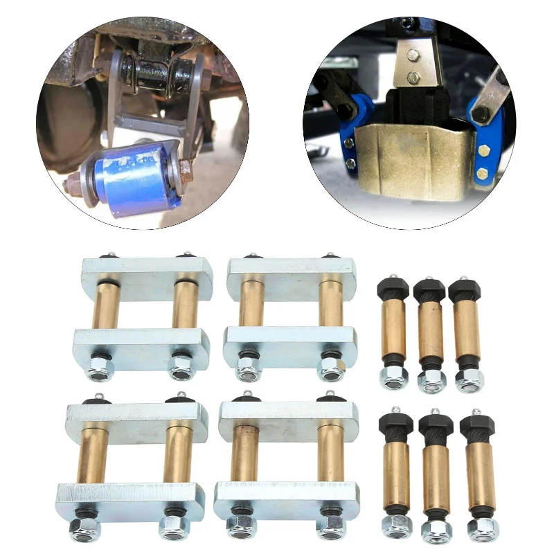 Compatible with CRE3000 Genuine Equaflex 3 1/8 inch shackle hanger upgrade kit for trailer truck axle suspension kits.