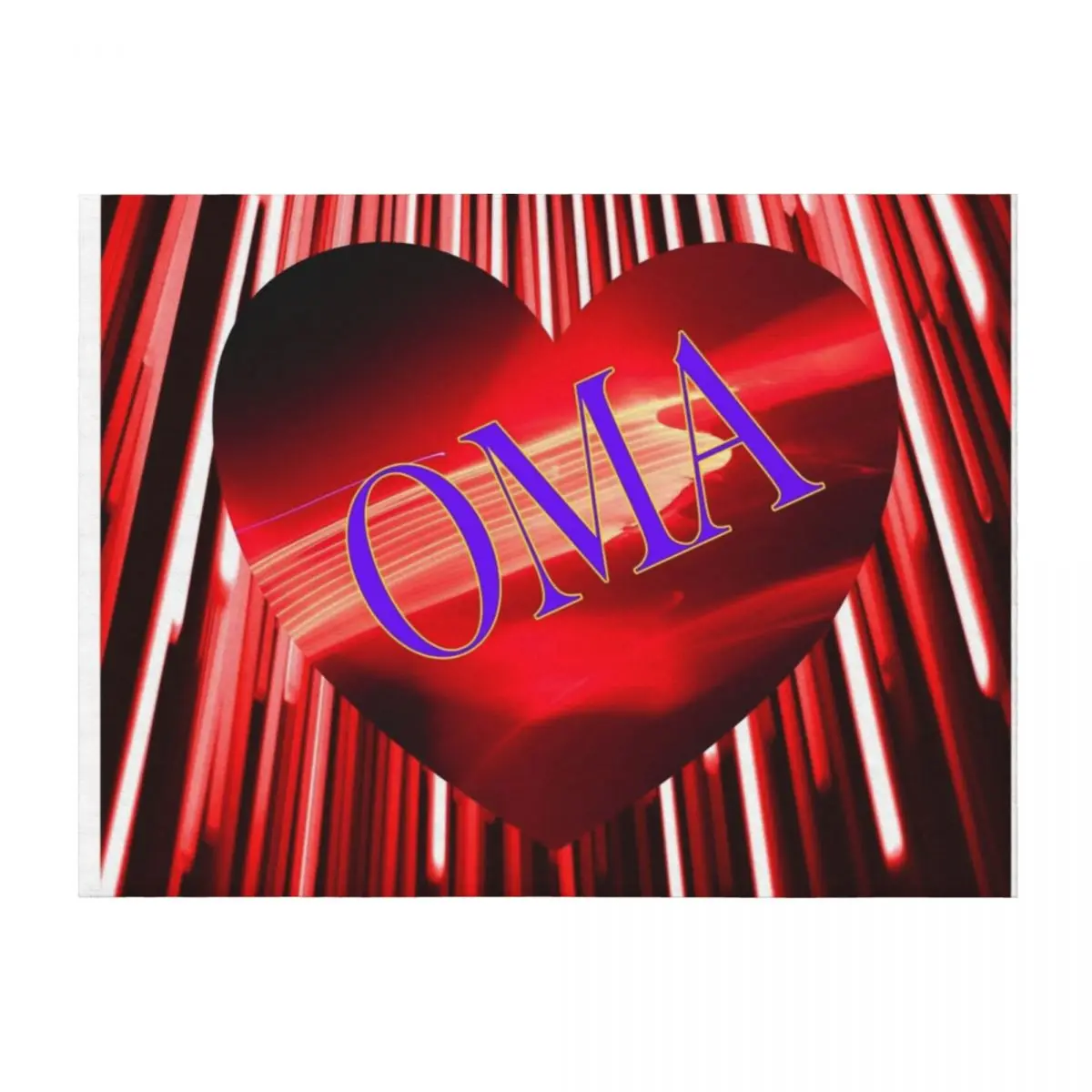 

OMA Is My Valentine Throw Blanket funny gift Soft Luxury Designer Luxury Thicken Blankets