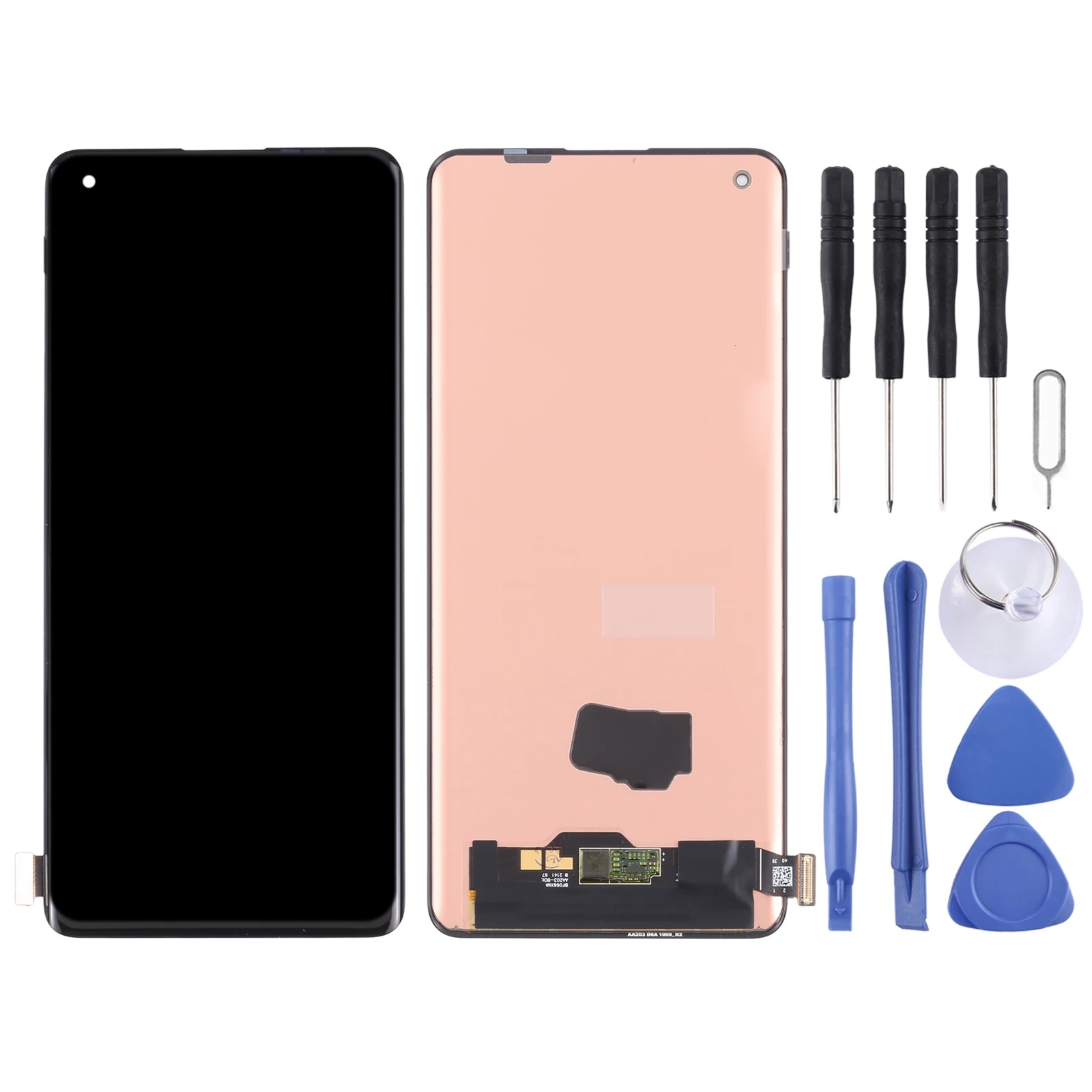 Amoled tela lcd e digitalizador, montagem completa para oppo encontrar x5