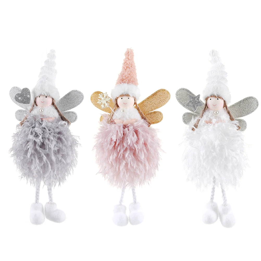 

3Pcs Angel Christmas Tree Hanging Ornament Unique Xmas Pendant Decor for Home Garden Party Creative Christmas
