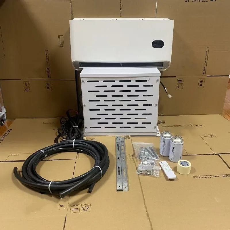 12V 24V Air Conditioner, Split Type 11000BTU Truck Air Conditioner, Suitable for Camping,Trucks, RVs, Trailers, Excavators, Vans