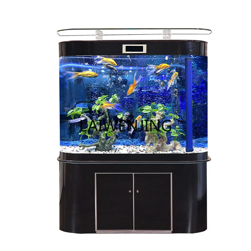 

MJY living room household double round wall large bottom filter ecological landscaping Jinlong fish tank