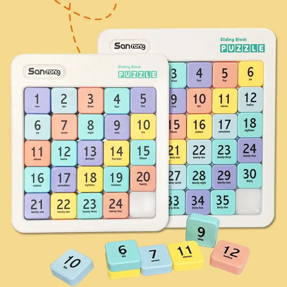 Digital Huarong Road Sliding Puzzle Competition Special Magnetic Stage Math Puzzle Toy for Elementary School Students ﻿