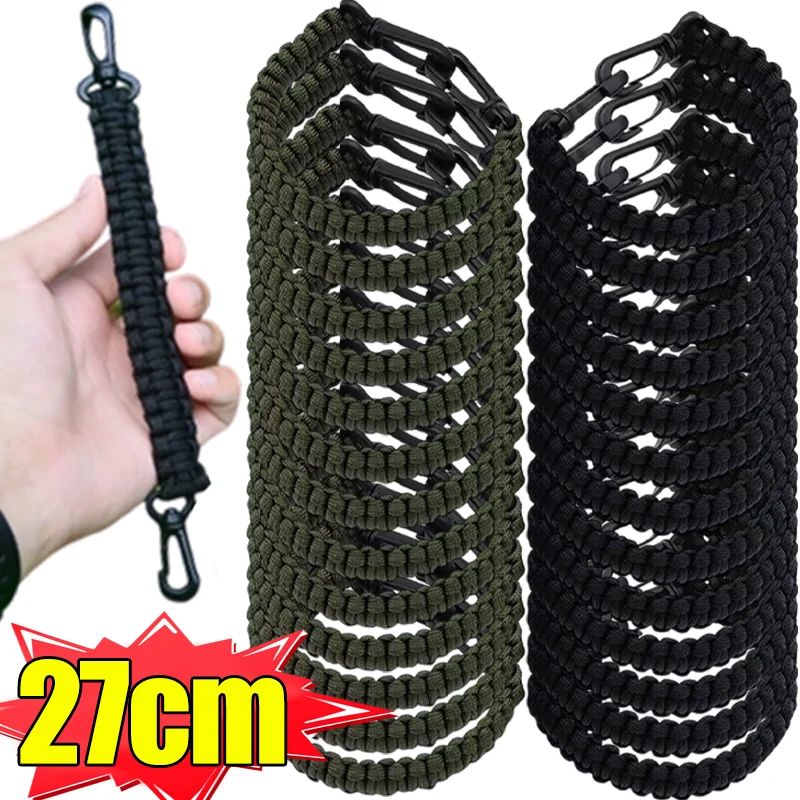 27cm Paracord Rucksackgriff 7-Strang Hochbelastbar für Camping Wandern Outdoor Klettern Notfall-Bündelungsausrüstung Überlebenszubehör