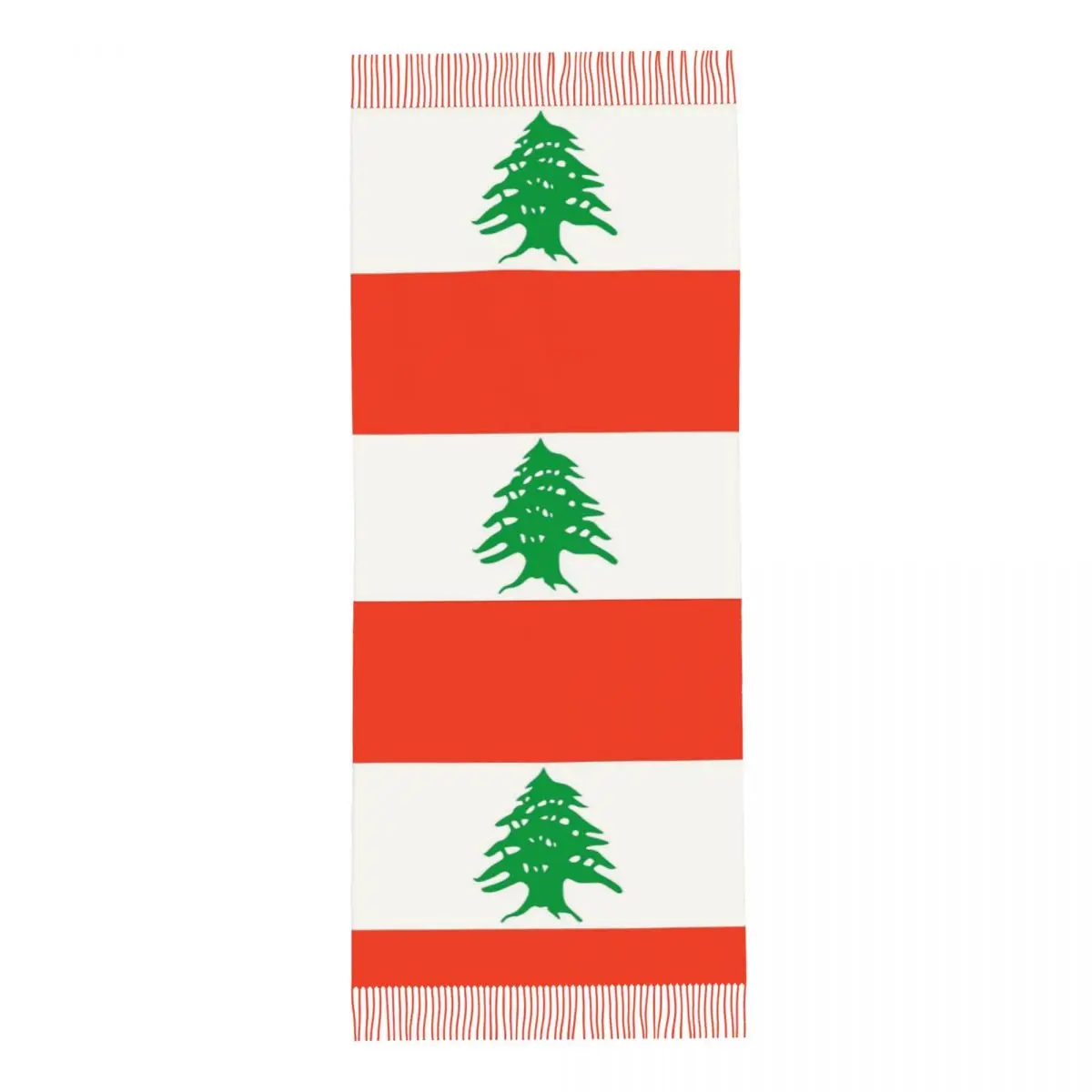 Lebanon Flag Scarf Tassel Scarves Women Soft Warm Shawls and Wraps Large Fall Winter Shawl Wrap