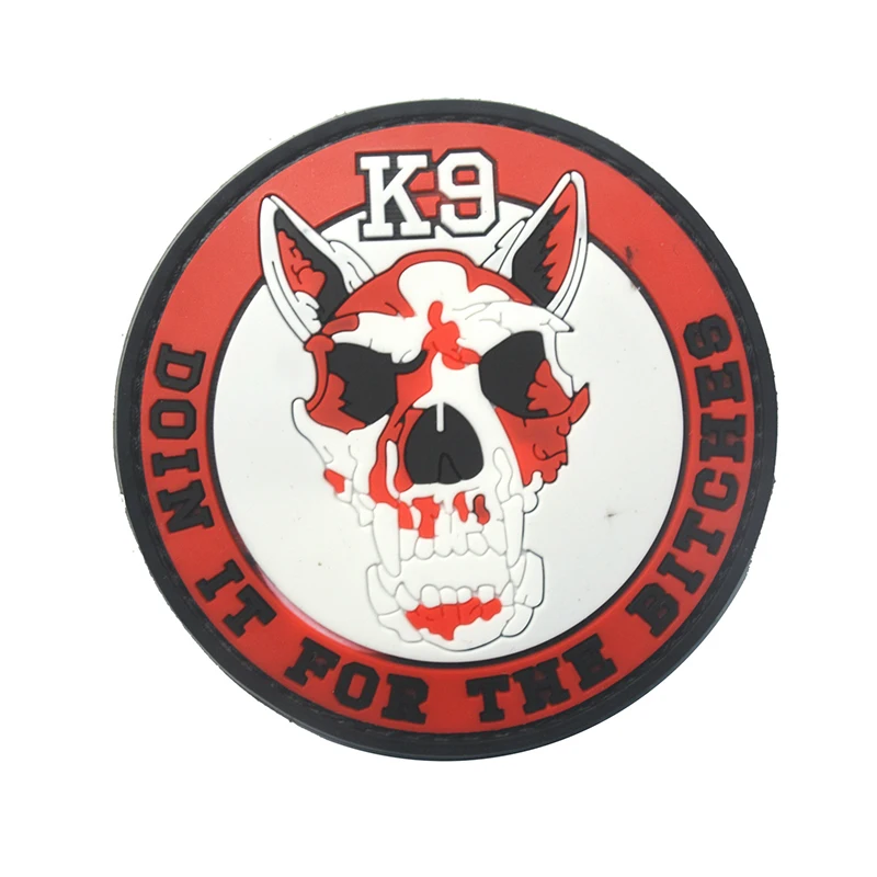 American Army One Generation 3D Glue K9 Service Dog And Rubber Ferocious 3D Label PVC Sticker