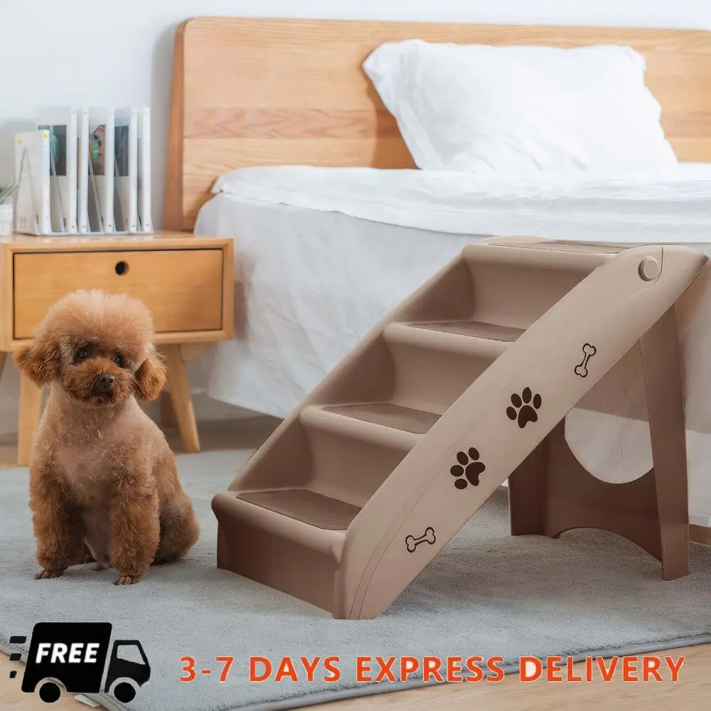 

4-ступенчатая лестница для собак, складные ступеньки для домашних животных, нескользящая лестница для собак, рампа, диван, лестница, мебель для домашних животных для высокой кровати, стул, диван