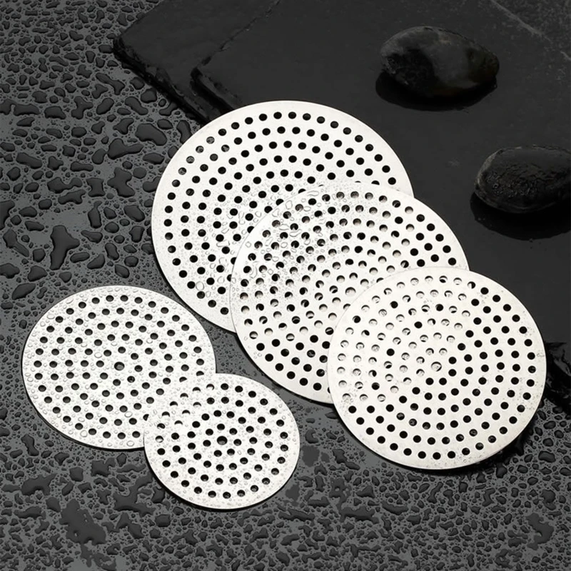 Round Drain Cover Bathroom Shower Hair Catcher Mesh Kitchen Sink Strainer Bathtub Drain Protector Stainless Steel