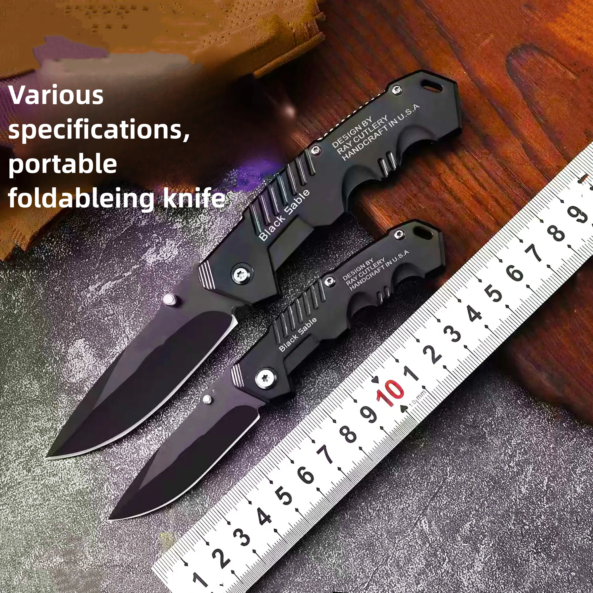 Household convenient folding knife, fruit knife, EDC pocket knife, suitable for outdoor camping, fishing, survival and hunting image 2