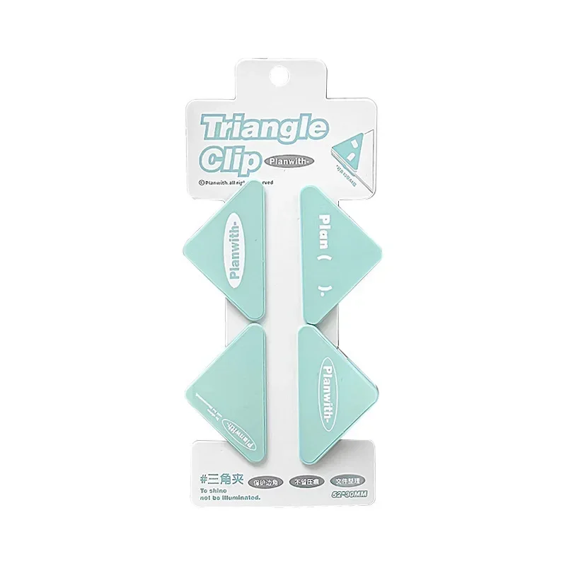 Triangle Clip Ins Simplicity Korean Paper Clips Solid Color File Book Binding Folder Lovely Stationery Student Supplies