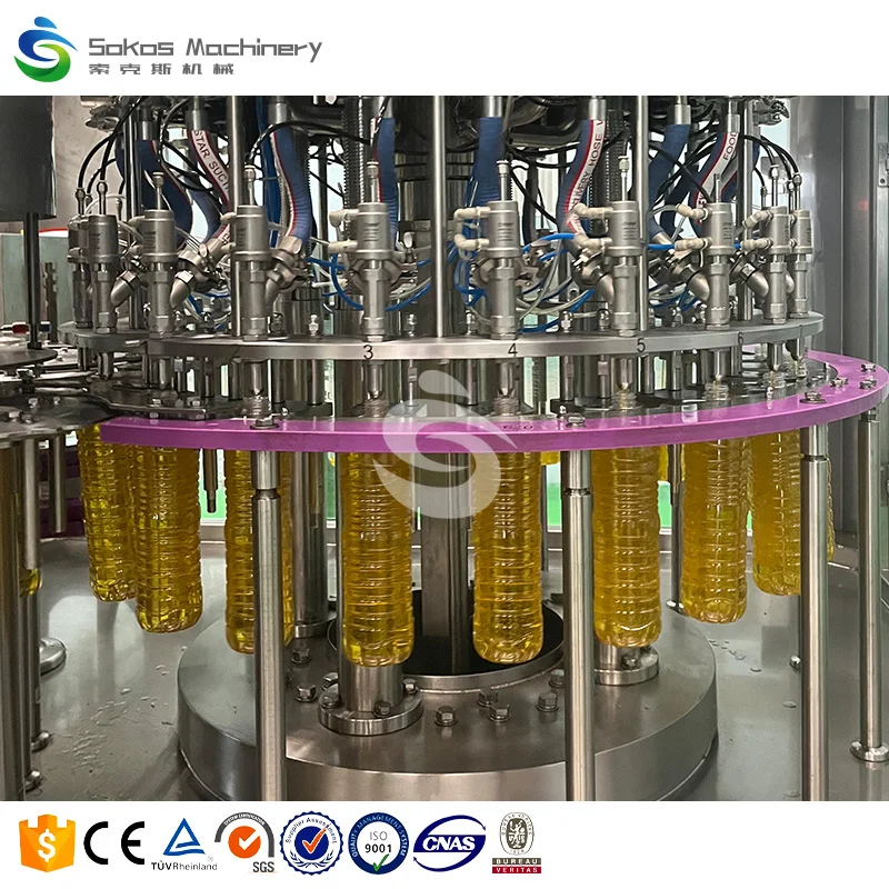Edible Cooking Oil Olive Sunflower Oil Filling Capping Packing Machine Plastic Bottle Oil Filling Machine