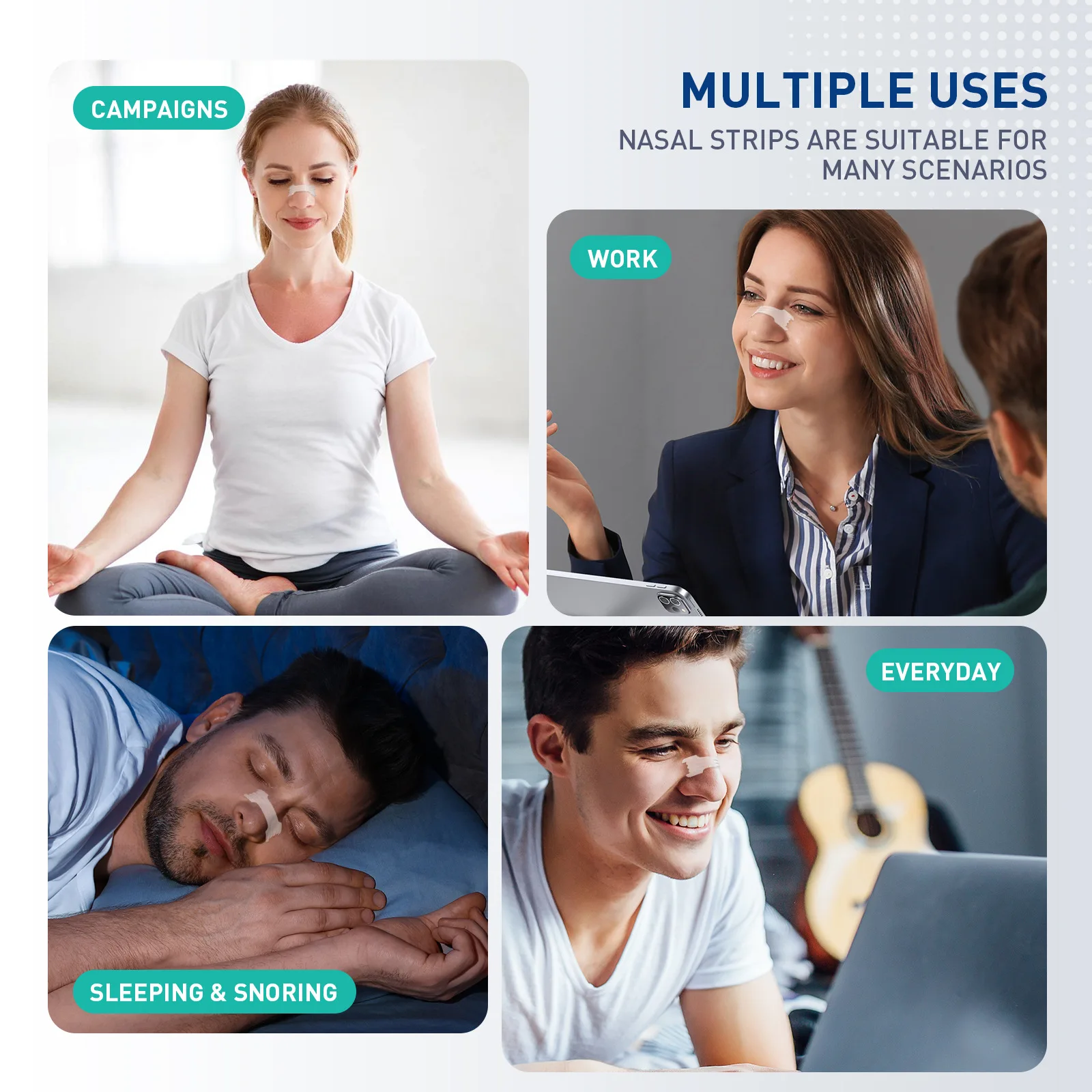 44/200 قطعة شرائط الأنف التنفس قوة إضافية الرياضة الأنف قطاع أفضل النوم غير الغازية مكافحة الشخير شرائط للطفل الكبار #6