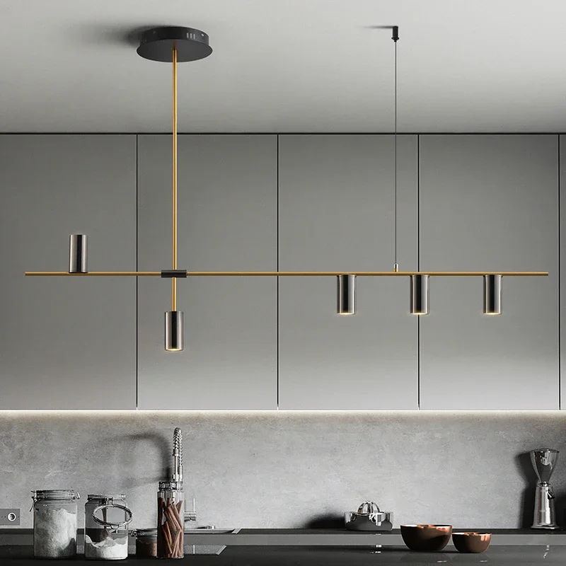 Modern Black Gold LED Pendant Chandelier for Bedroom Living Room Loft Entrance Hall Kitchen Dining Room Nordic Home Decor