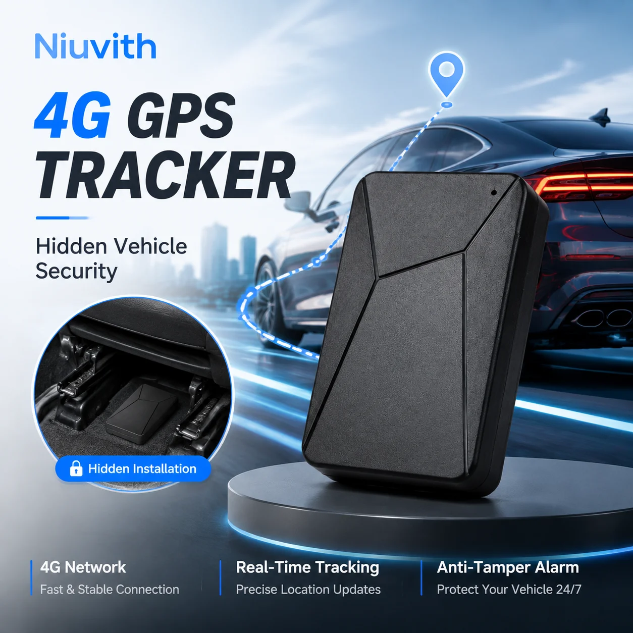 4G20B 4G GPS Tracker Mini Car Locator Free App Real Time Tracking Tamper Alert for Cars Fleet Logistics