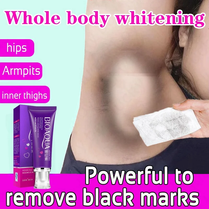 Intimate Area Whitening Body Cream Pink Body Serum Lighten Melanin Underarms Hips Inner Thighs Brighten Repair Private Part Care