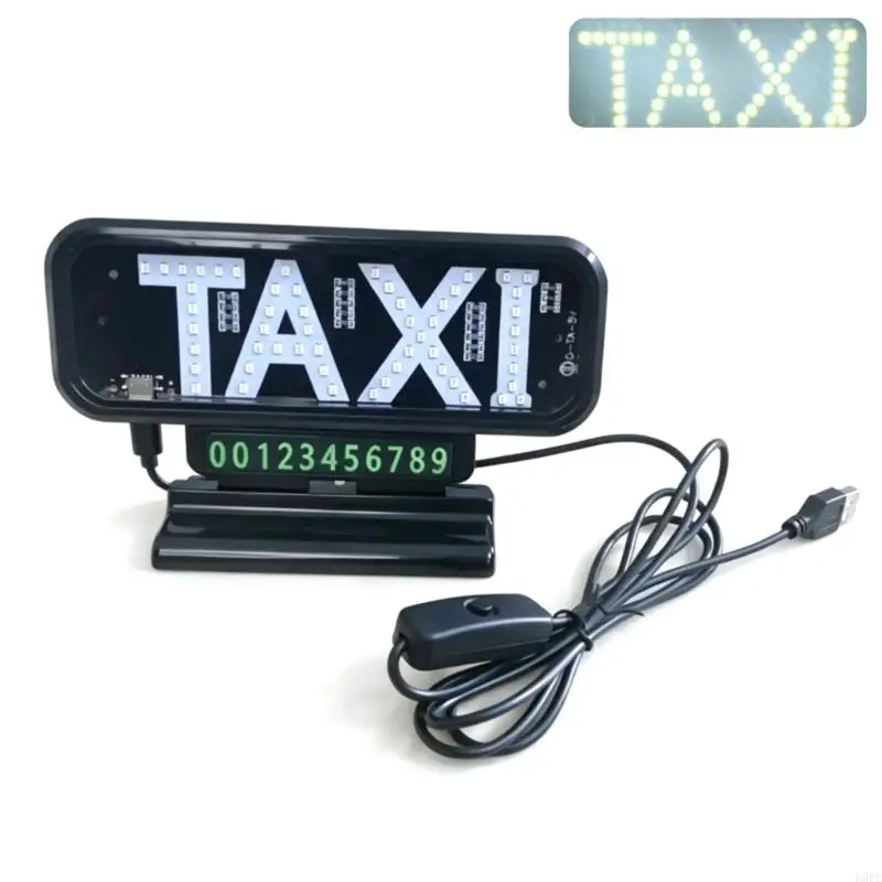 USB Powered Display Sign with Dashboard Stand Base for Daily Ride Share and Service Vehicle Display Use H9EE