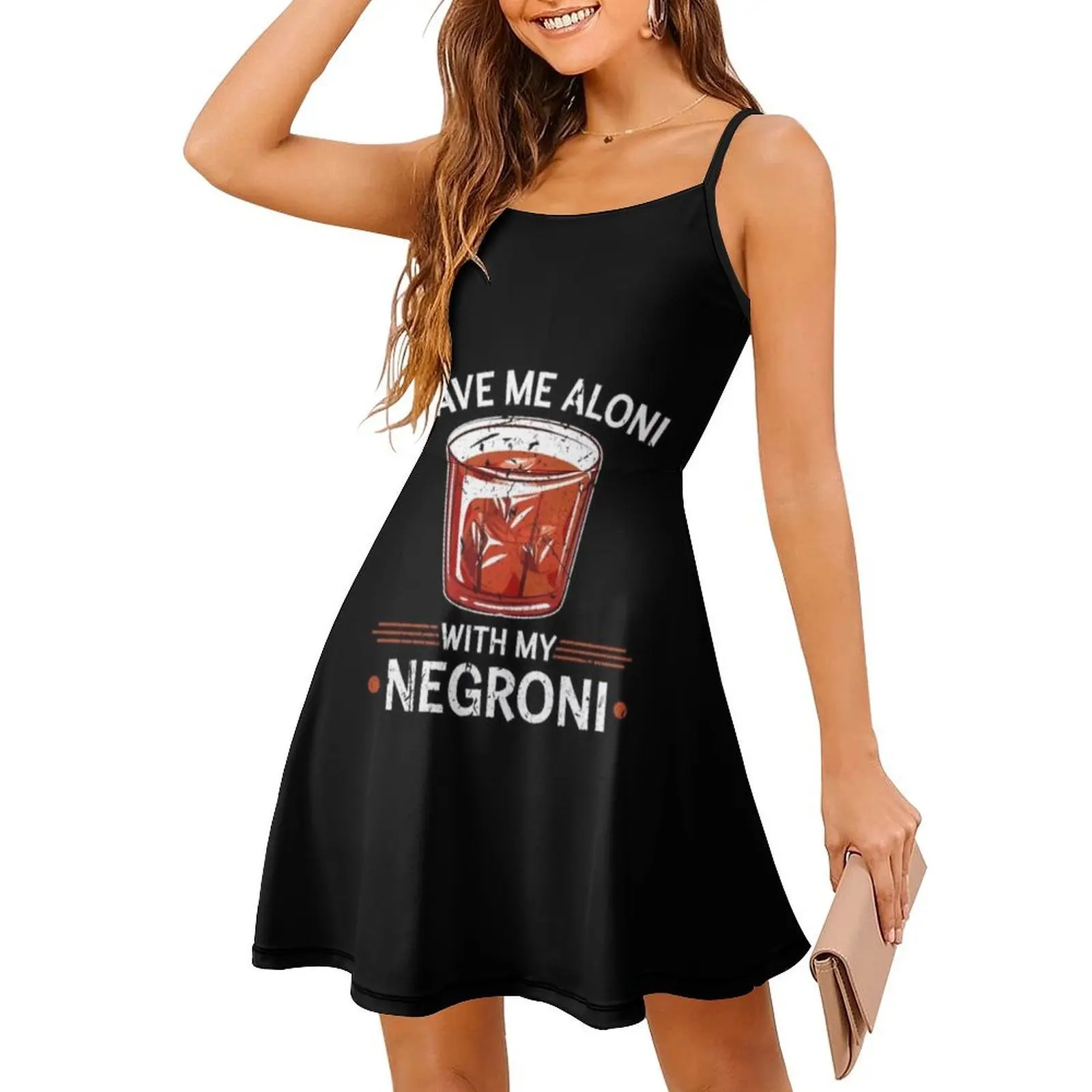 اتركني مع My Negroni فستان كاجوال على الطراز الكوري لشرب الكوكتيل للنساء فساتين بسيطة يومية للمكتب للسيدات Negroni #3