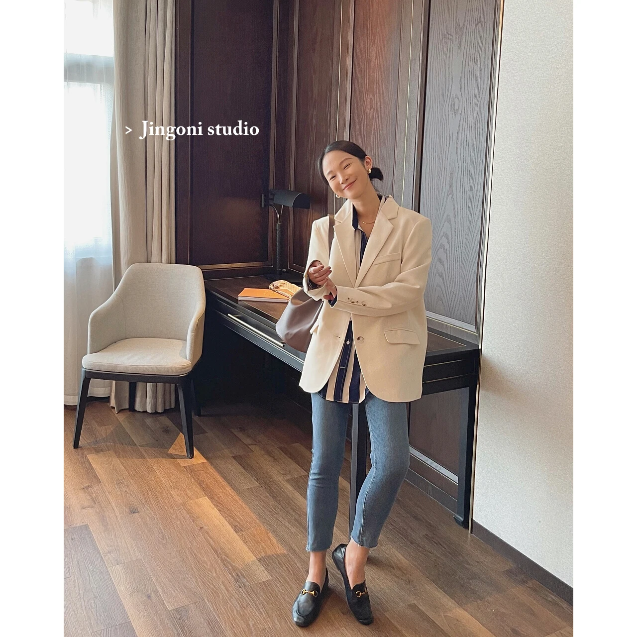 Sping Blazer Women Jacket 2023 Suit Chic Elegant New Outerwears Oversized  Coat Korean Luxury Stylish Fashion Coats Top Clothing