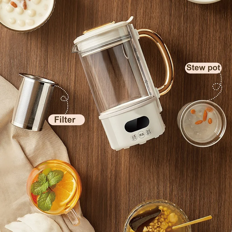 600ml-health-kettle-office-temperature-adjust-glass-tea-maker-timing-flower-teapot-portable-electric-kettle-multifunction-220v