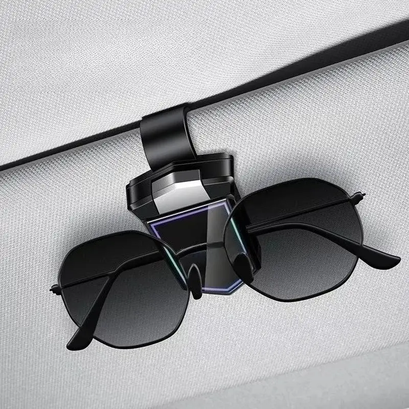 Car Sun Visor Glasses Clip No Damage to Visor Sunglasses Holder Compact Auto Interior Part for Family Daily Outing Use