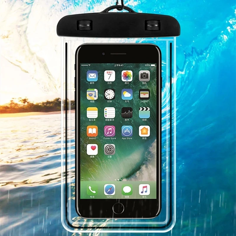 1 PC Mobile Phone Waterproof Bag, Touch Screen, Swimming, Drifting, Diving, Air Bag, Transparent Sealed Protective Bag, Outdoor