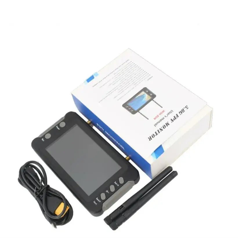 Monitor FPV 5.8G con DVR 40CH Display LCD da 4.3 pollici 16:9 NTSC/PAL Ricerca automatica Registrazione video per RC FPV Drone Quadcopter RC Auto