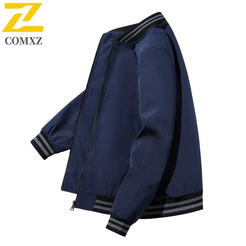 

COMXZ Мужская куртка Легкая роскошная свободная высококачественная деловая офисная дышащая куртка с воротником-стойкой Осеннее пальто против морщин