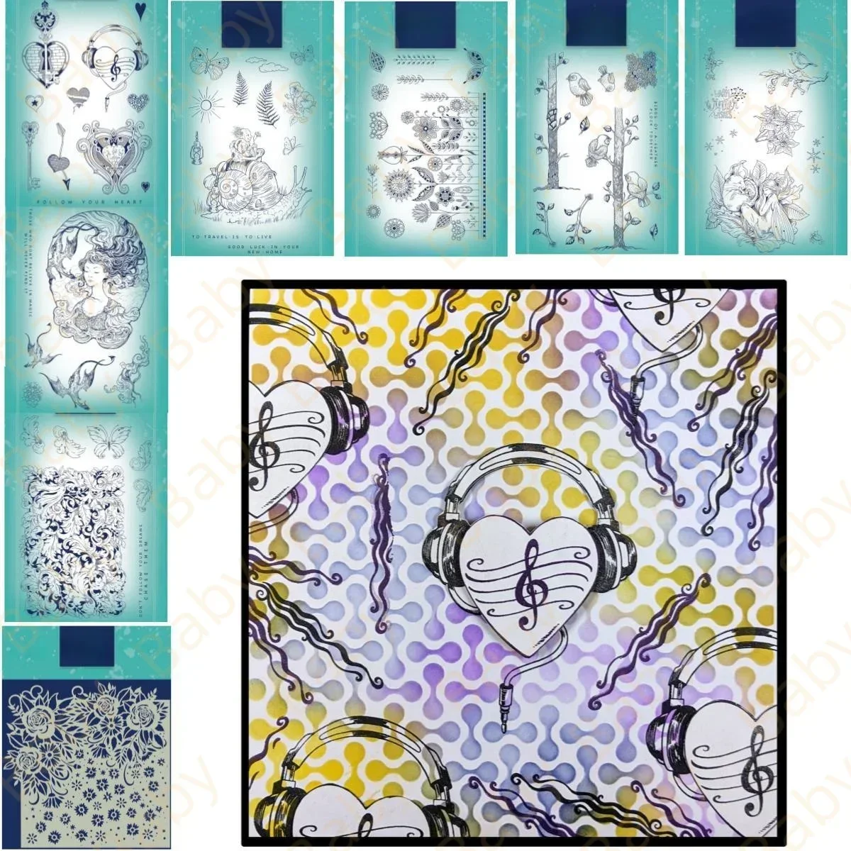 

2025 Winter Fairy Plants Animals Metal Cutting Dies Clear Stamps Stencil For Decorating Scrapbook Diy Card Mould Embossing Craft